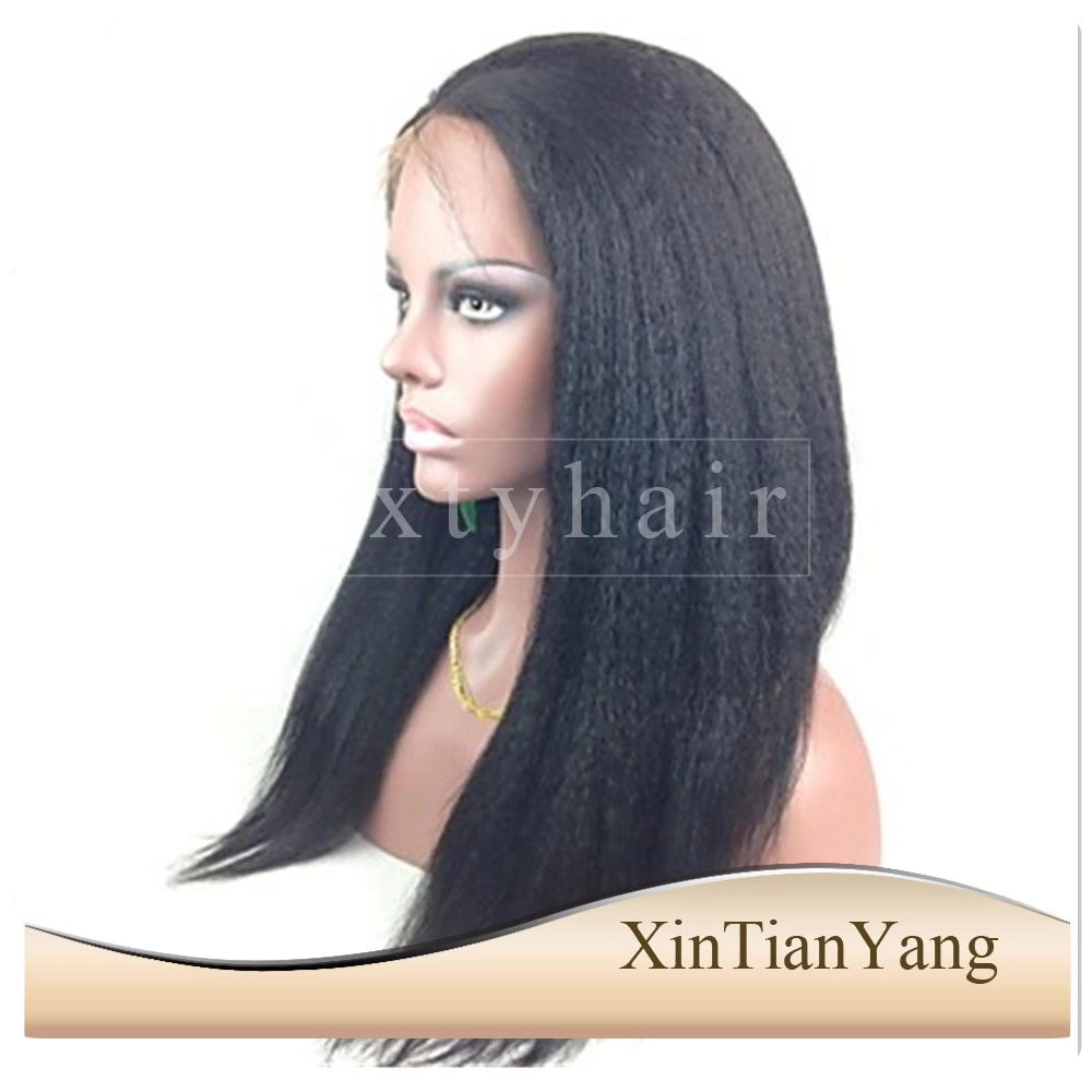 Alibaba express wholesale cheap italian yaki human hair coarse yaki full lace wig