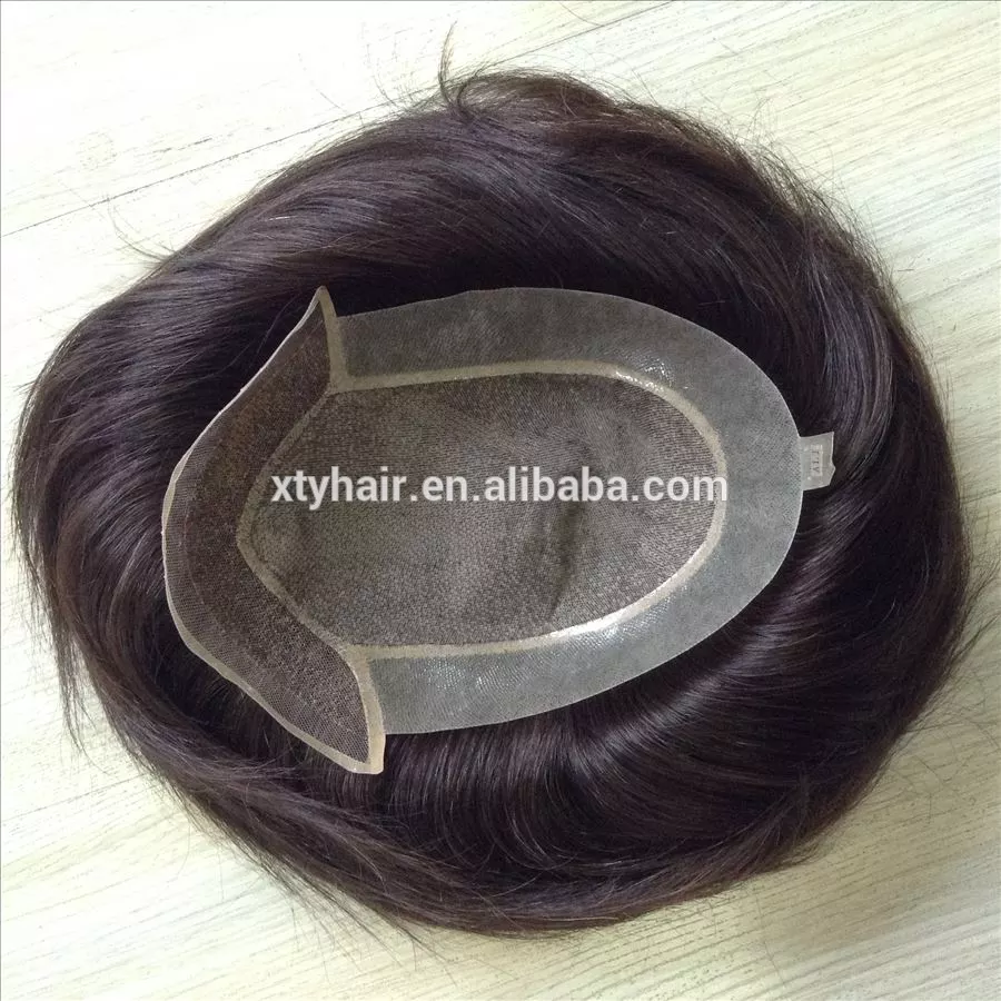 human hair short hair wig men with lace front